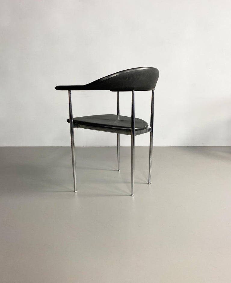 'P40' Dining Chair by Vegni & Gualtierotti for Fasem, Italy, c.1980 For Sale 6