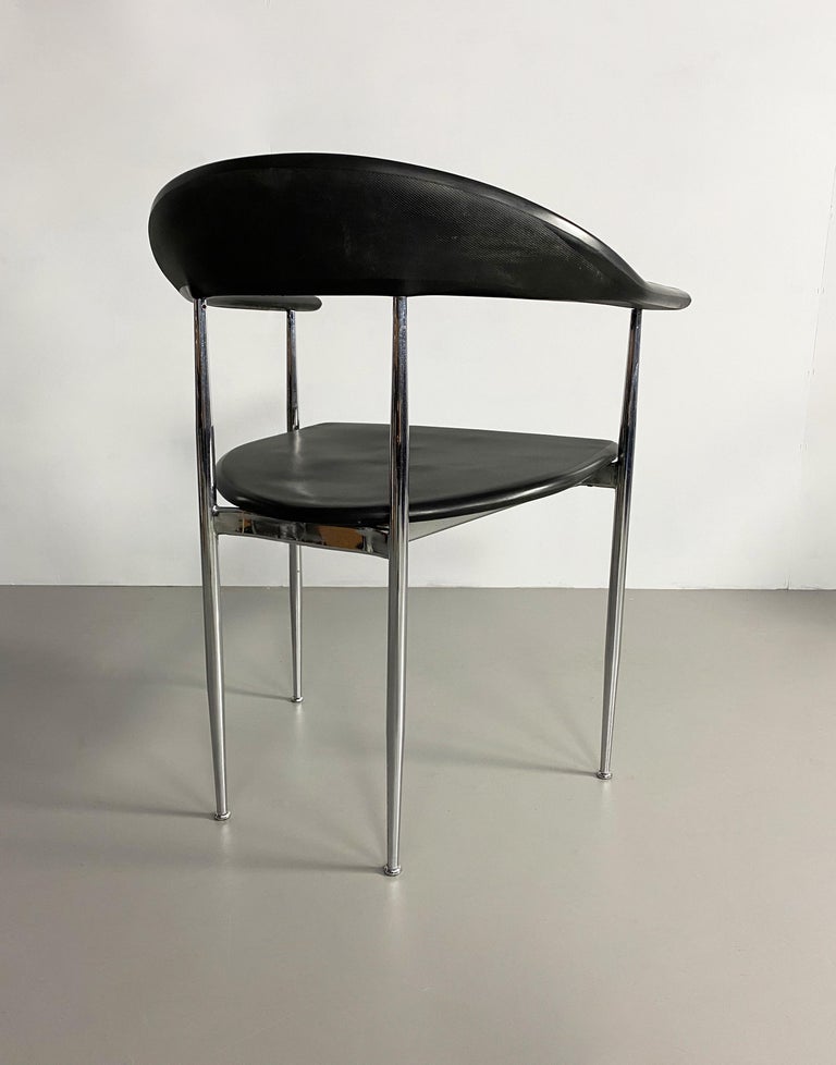 'P40' Dining Chair by Vegni & Gualtierotti for Fasem, Italy, c.1980 In Good Condition For Sale In Surbiton, GB