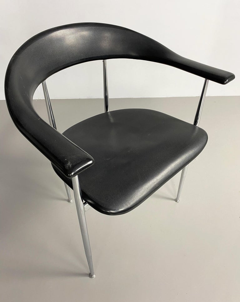 Rubber 'P40' Dining Chair by Vegni & Gualtierotti for Fasem, Italy, c.1980 For Sale