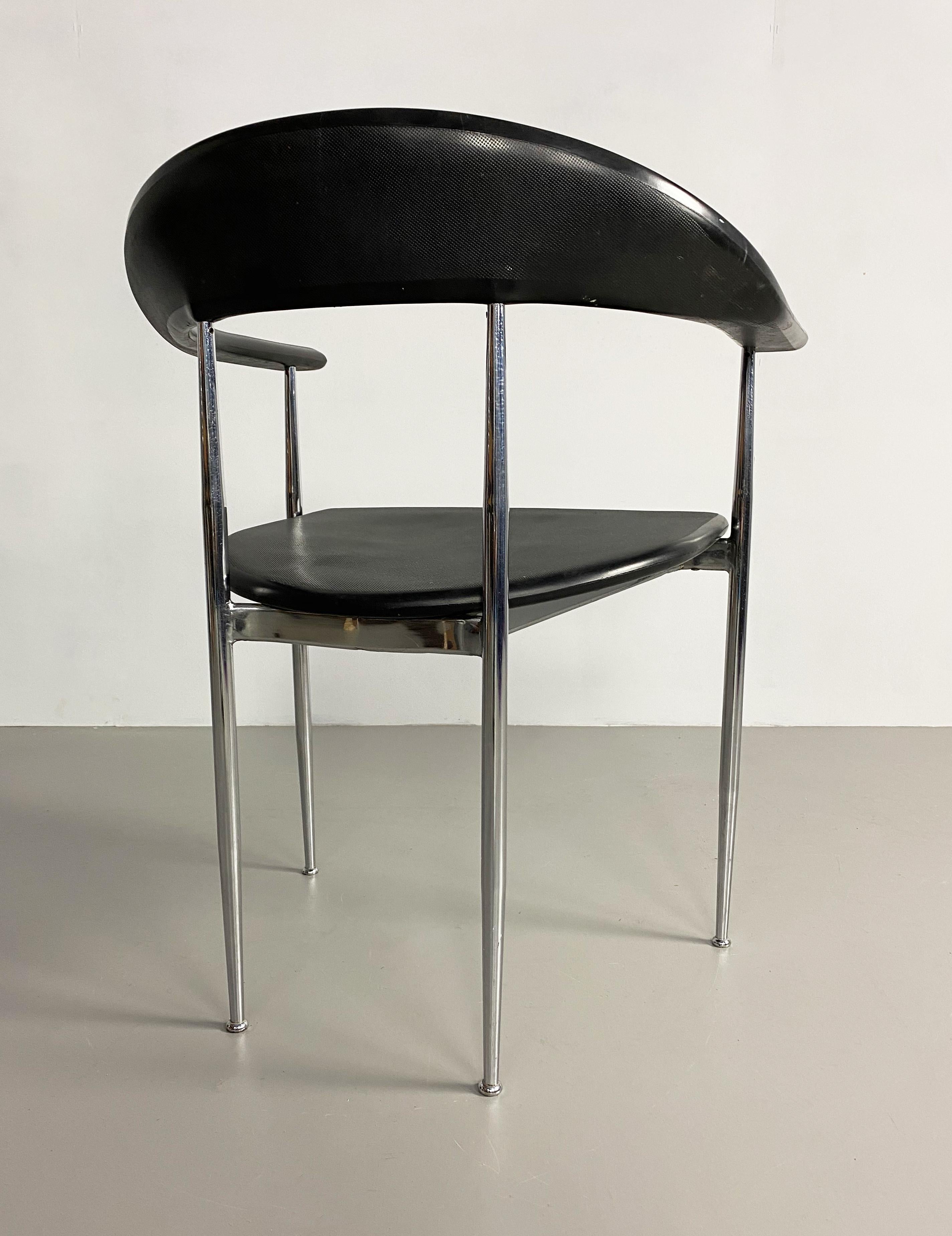 'P40' Dining Chair by Vegni & Gualtierotti for Fasem, Italy, c.1980 In Good Condition For Sale In Surbiton, GB