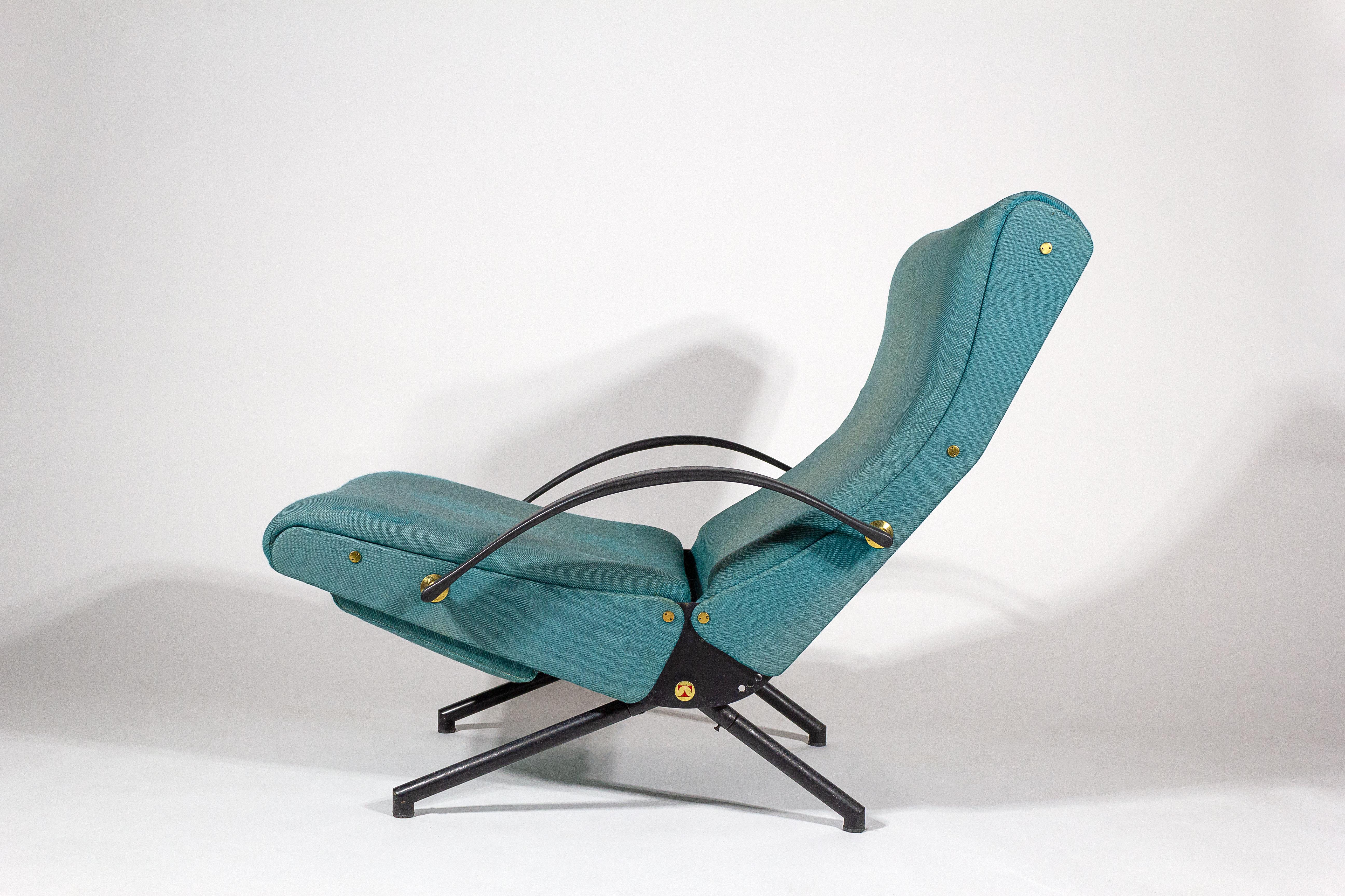 Italian P40 Lounge Chair by Osvaldo Borsani Chair for Tecno For Sale