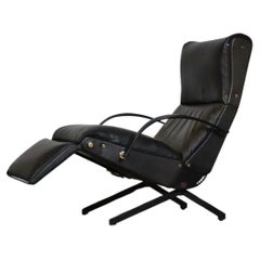 P40 Lounge Chair By Osvaldo Borsani For Tecno In Original Leather, Italy 1960s