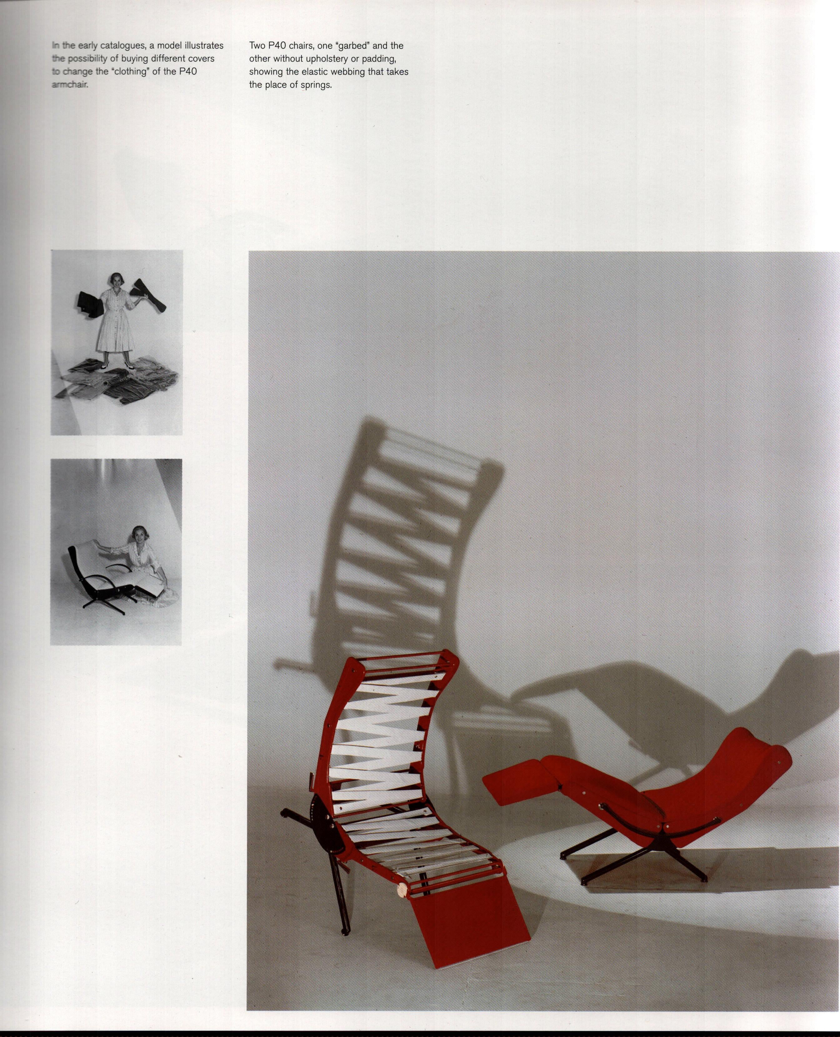 P40 Lounge Chairs by Osvaldo Borsani for Tecno with Original Upholstery, 1954 For Sale 1