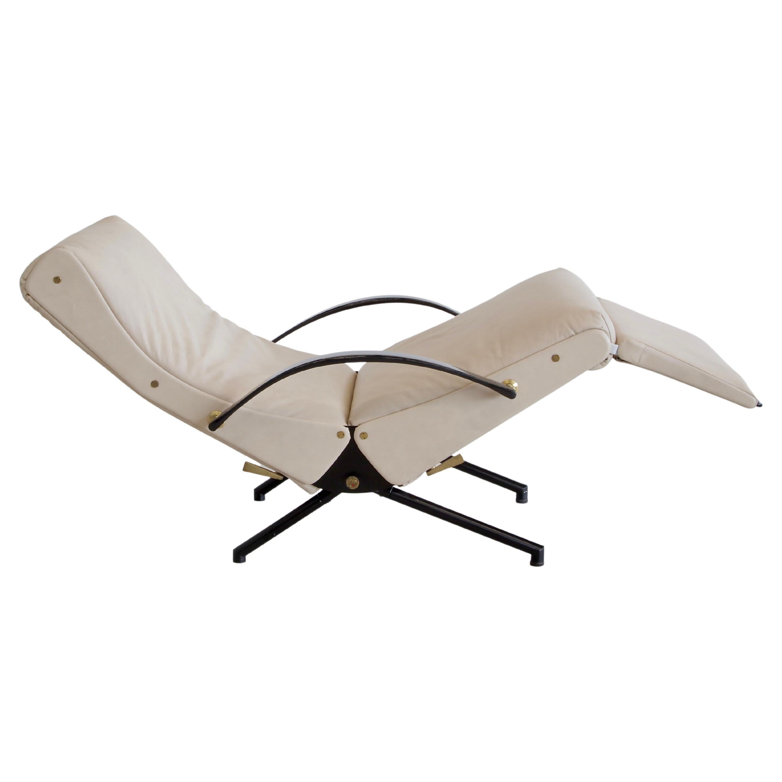 P40 Osvaldo Borsani, 
Leather
 Reclining Lounge Chair