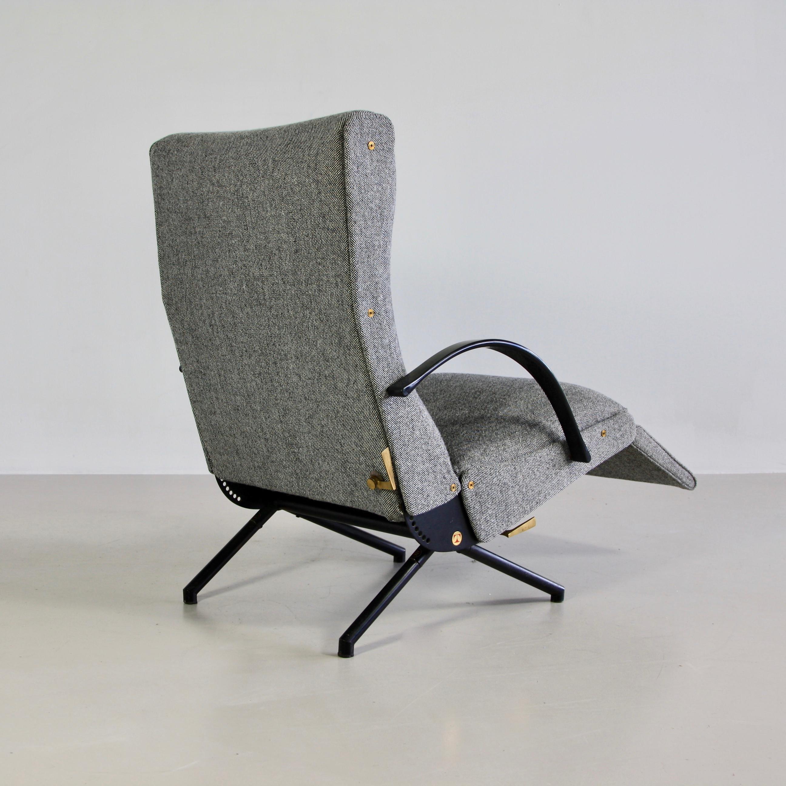 Mid-20th Century P40 Osvaldo Borsani, Reclining Lounge Chair, 1st Edition