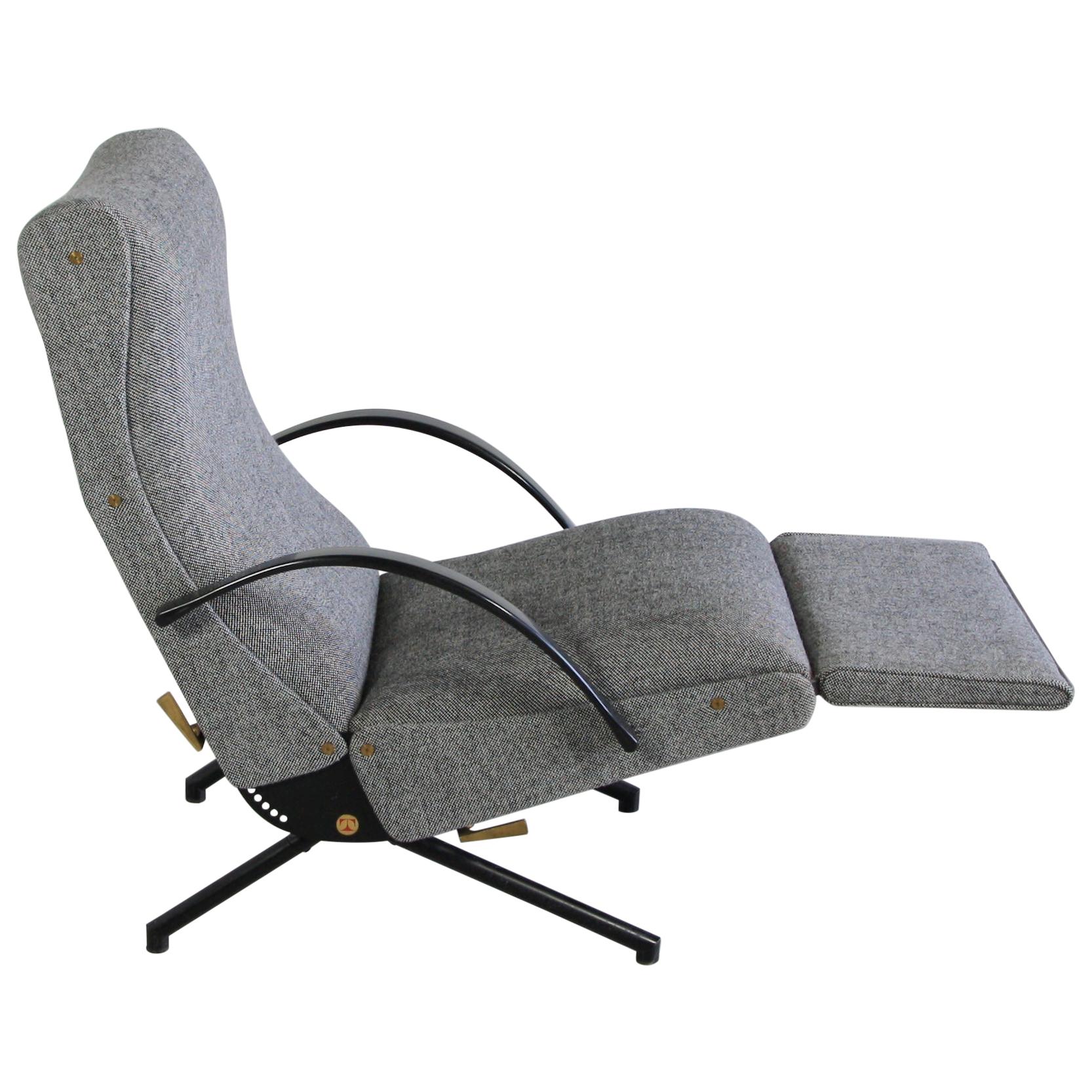 P40 Osvaldo Borsani, Reclining Lounge Chair, 1st Edition