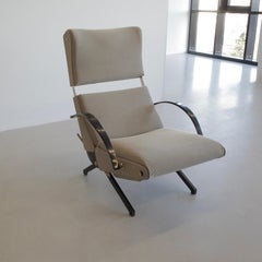 P40 Osvaldo BORSANI, (revêtement couleur sable) Reclining Lounge Chair