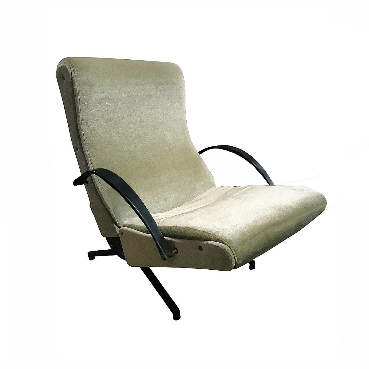 P40 Reclining Chair by Osvaldo Borsani for Tecno, Italy, 1955 In Fair Condition In New York, NY