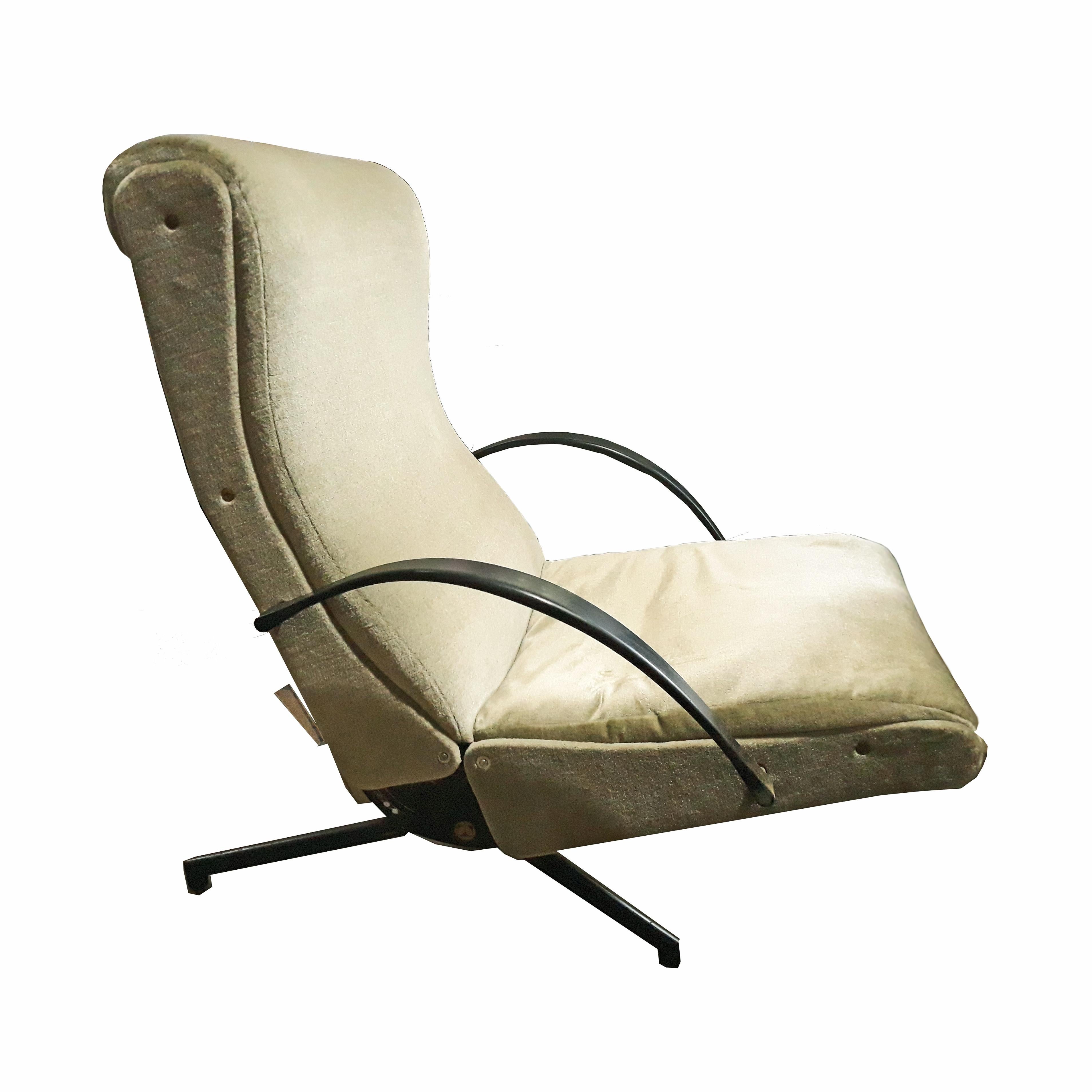 Mid-20th Century P40 Reclining Chair by Osvaldo Borsani for Tecno, Italy, 1955