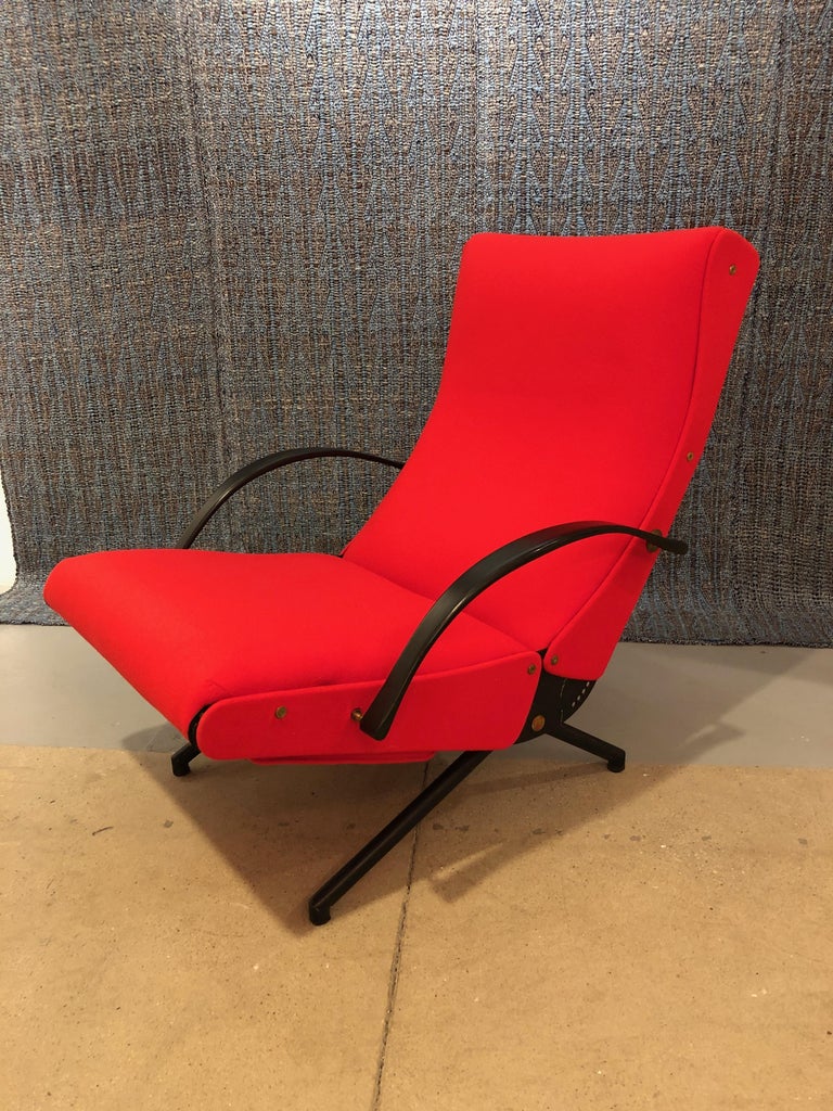 Italian P40 Upholstered Lounge Chair by Osvaldo Borsani for Tecno