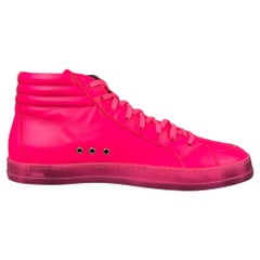 P448 Size 9 Pink Leather High Top Sneakers