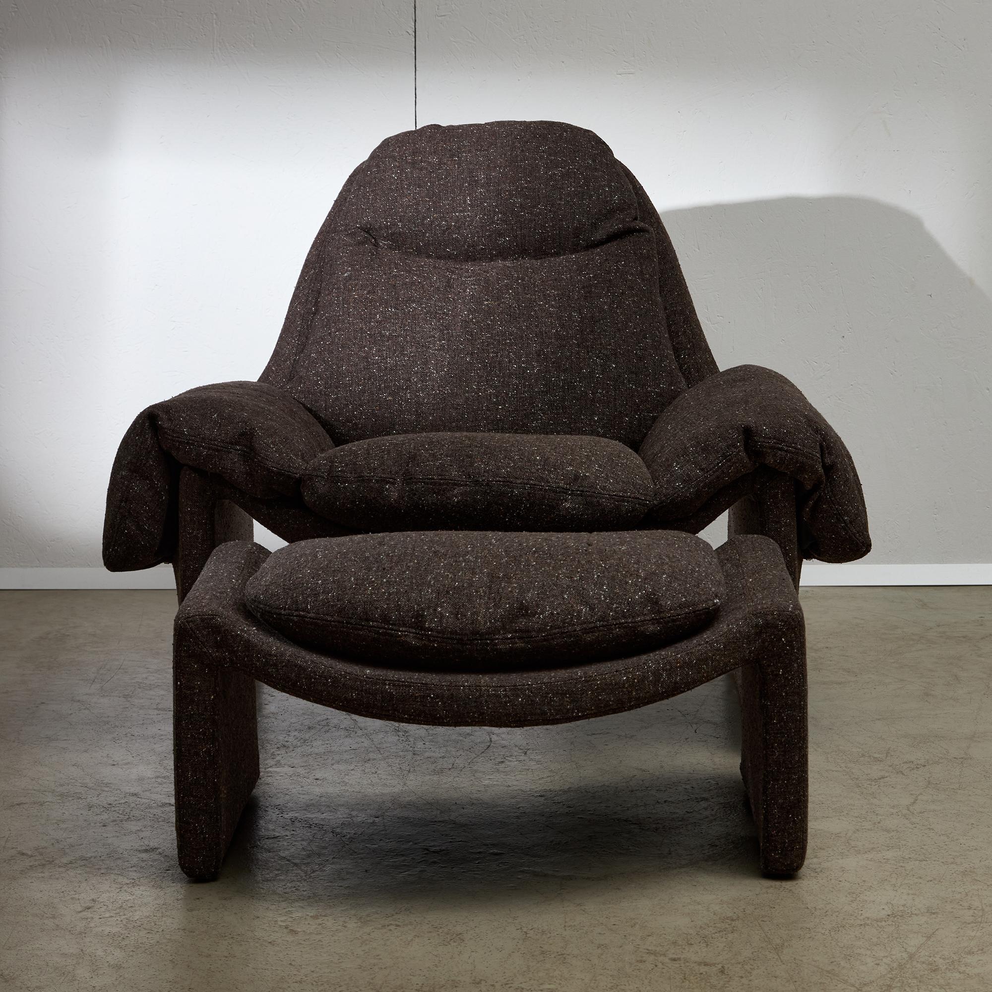 Loungesessel und Ottomane P60 von Vittorio Introini, Saporiti, 1960er Jahre (Italienisch) im Angebot