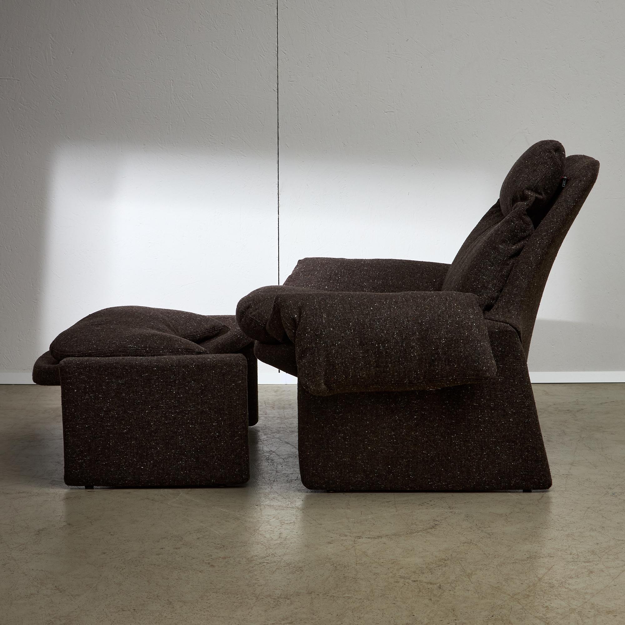 Loungesessel und Ottomane P60 von Vittorio Introini, Saporiti, 1960er Jahre im Zustand „Gut“ im Angebot in Budapest, HU