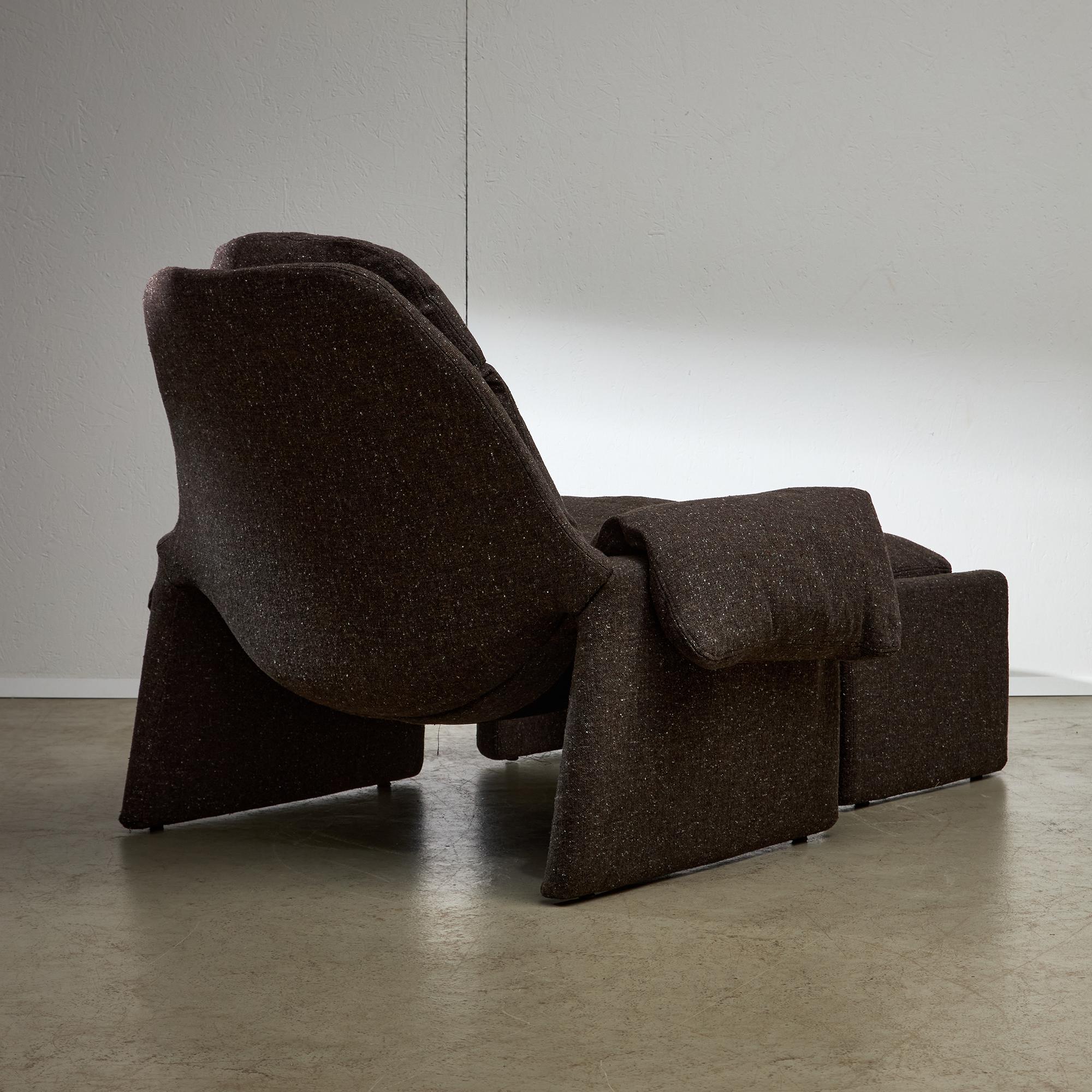 Loungesessel und Ottomane P60 von Vittorio Introini, Saporiti, 1960er Jahre (Mitte des 20. Jahrhunderts) im Angebot