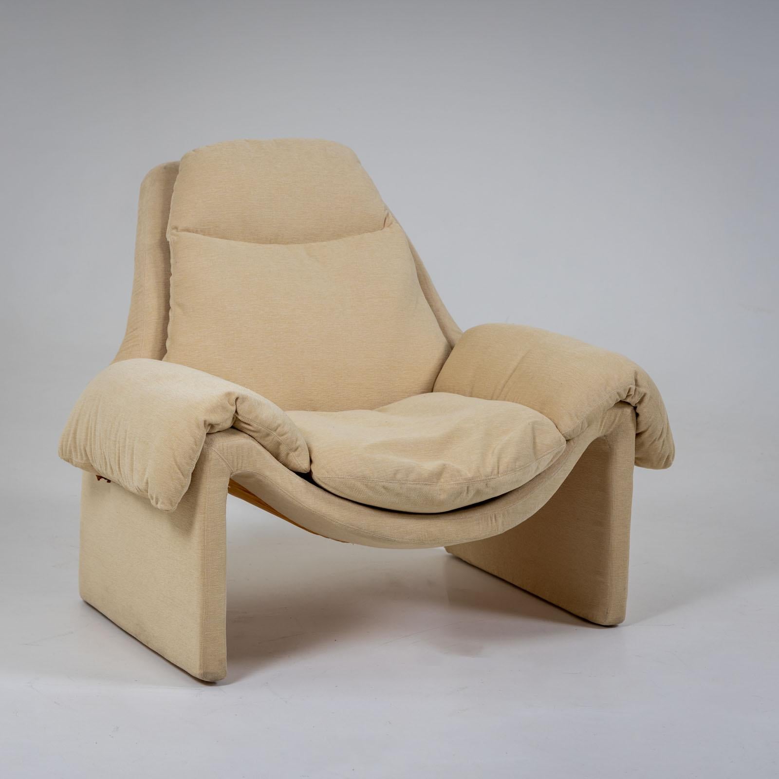 Modern P60 Lounge Chair by Vittorio Introini for Saporiti, Italy, 1980s For Sale