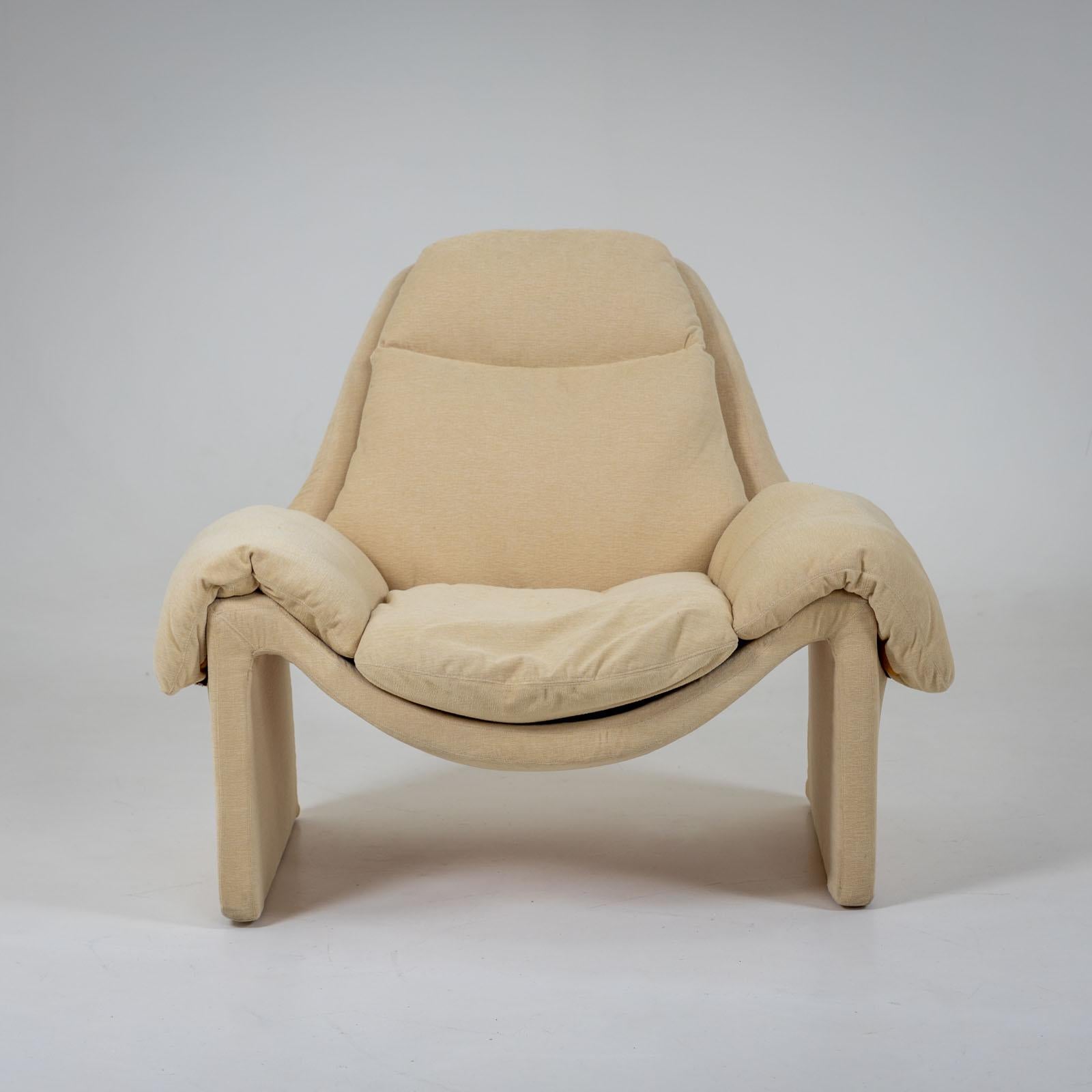 P60 Lounge Chair by Vittorio Introini for Saporiti, Italy, 1980s In Good Condition For Sale In Greding, DE