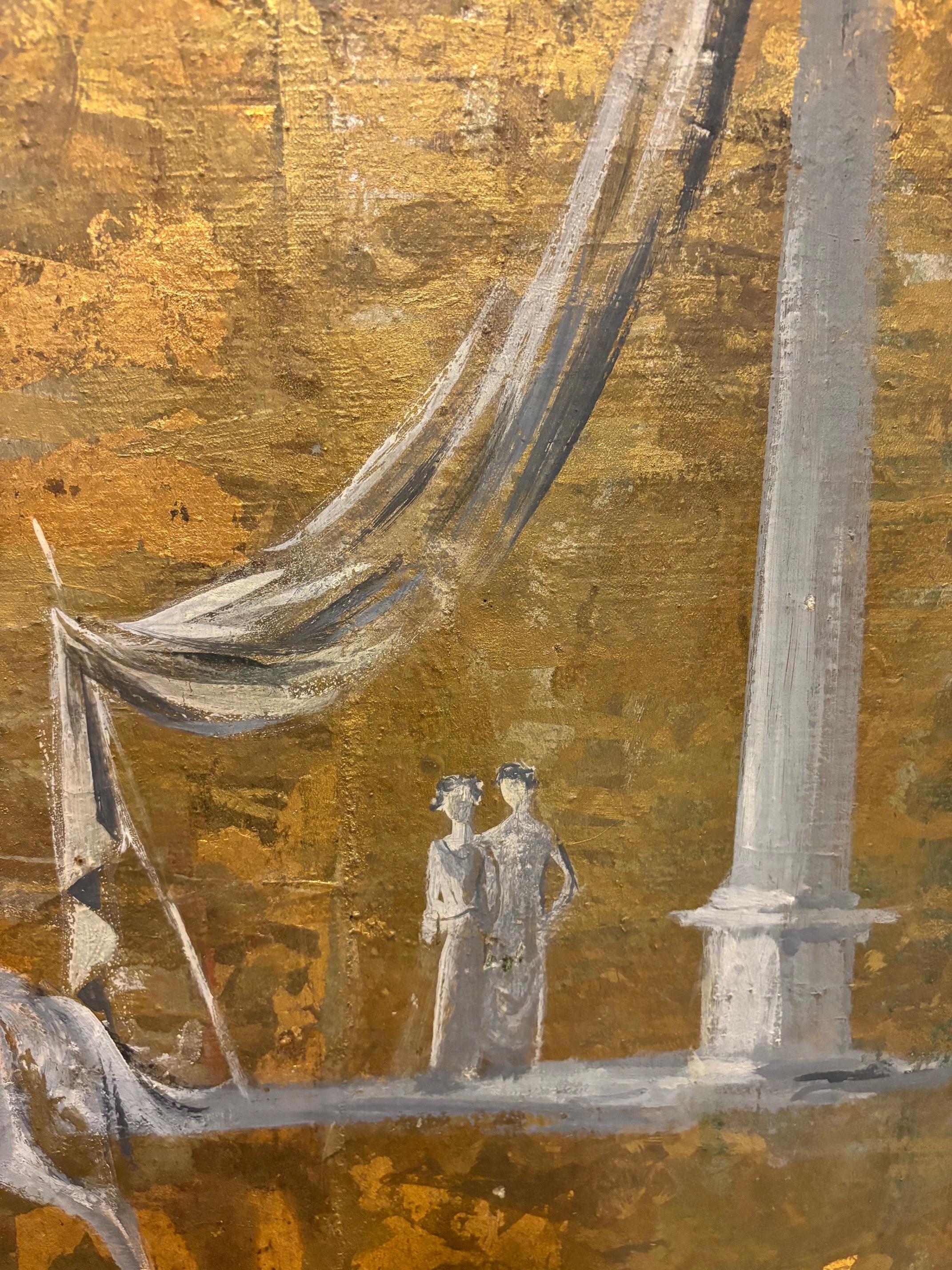 Modern Pierre Adrien Ekman (1904_1993), painting on wood panel, circa 1960, France. For Sale