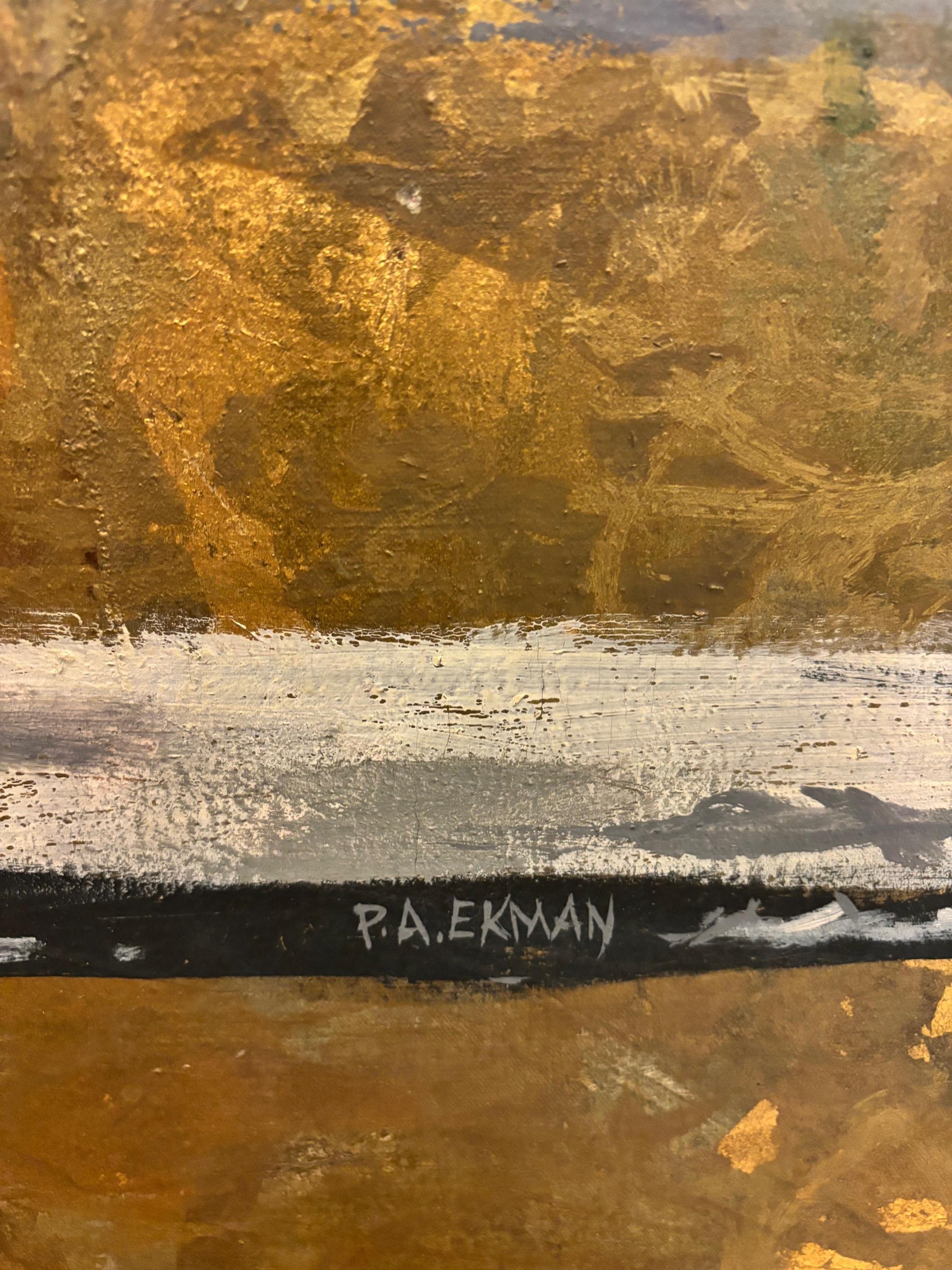 French Pierre Adrien Ekman (1904_1993), painting on wood panel, circa 1960, France. For Sale
