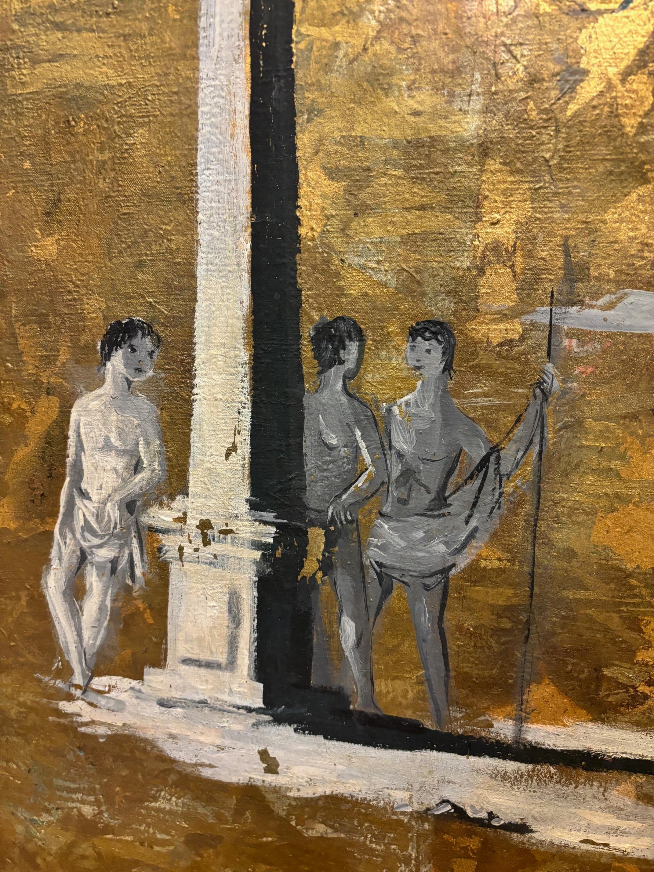 Pierre Adrien Ekman (1904_1993), painting on wood panel, circa 1960, France. In Good Condition For Sale In Nice, Cote d' Azur