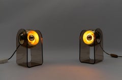 Paar Mid-Century Modern Table Lamps in the Style of Gino Sarfatti, 1960s