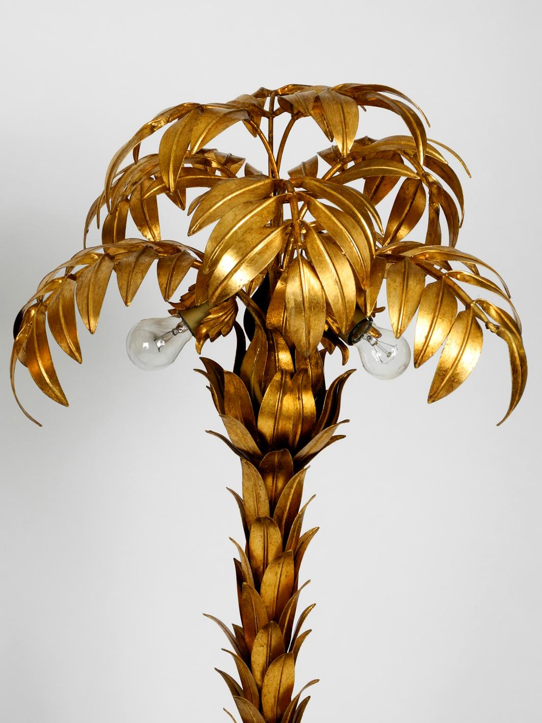 Late 20th Century Paar of Beautiful 1980s Original Brass Palm Floor Lamp by Hans Kögl