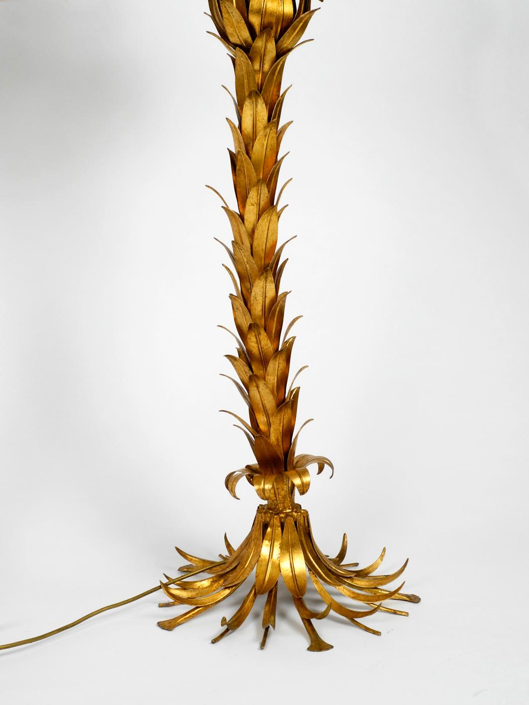 Paar of Beautiful 1980s Original Brass Palm Floor Lamp by Hans Kögl 1