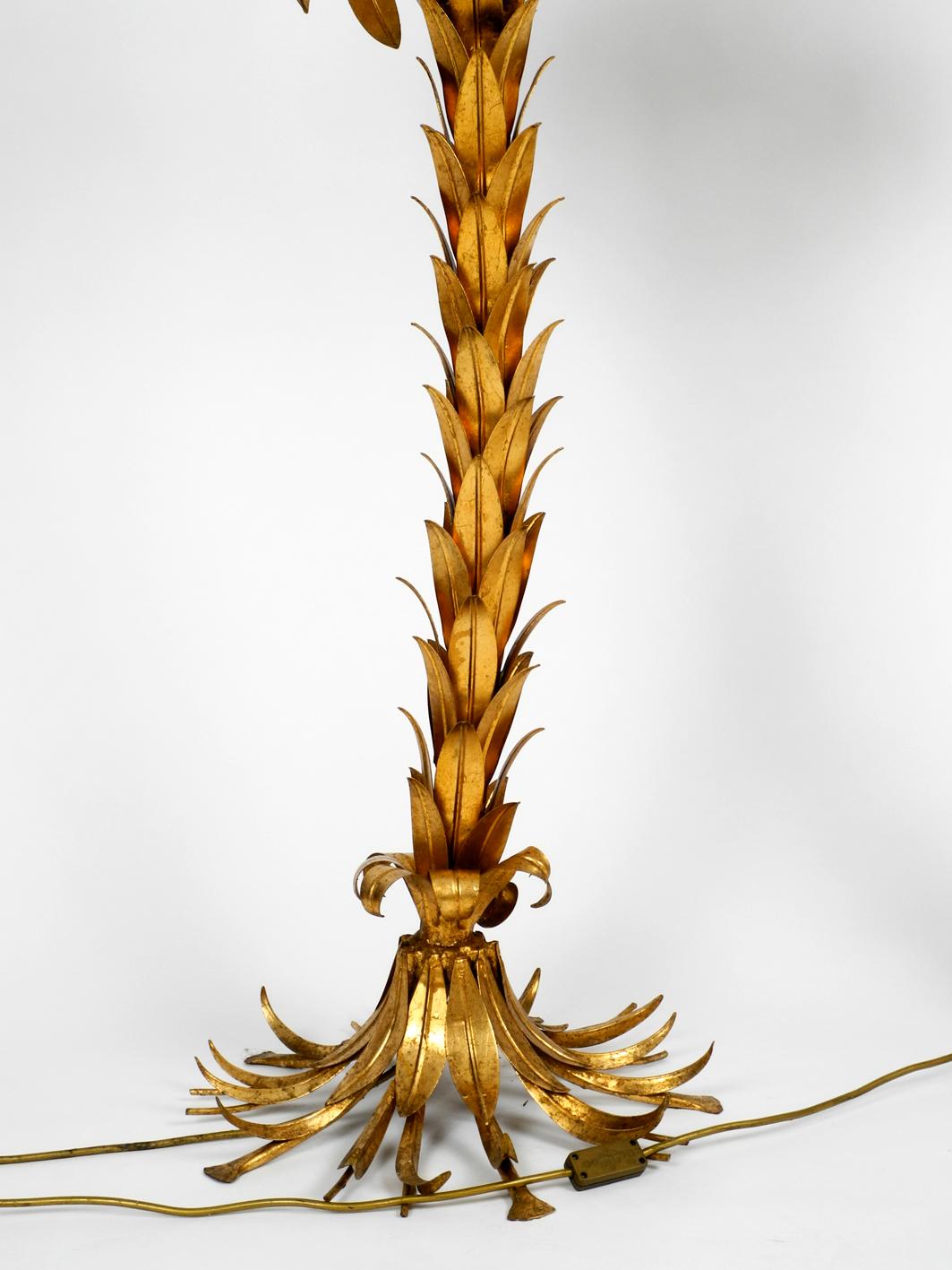 Paar of Beautiful 1980s Original Brass Palm Floor Lamp by Hans Kögl 2