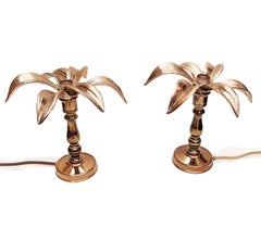 Paar Regency-Stil Messing Tischlampen + Deckenleuchte Willy Daro f. MASSIVE 70er