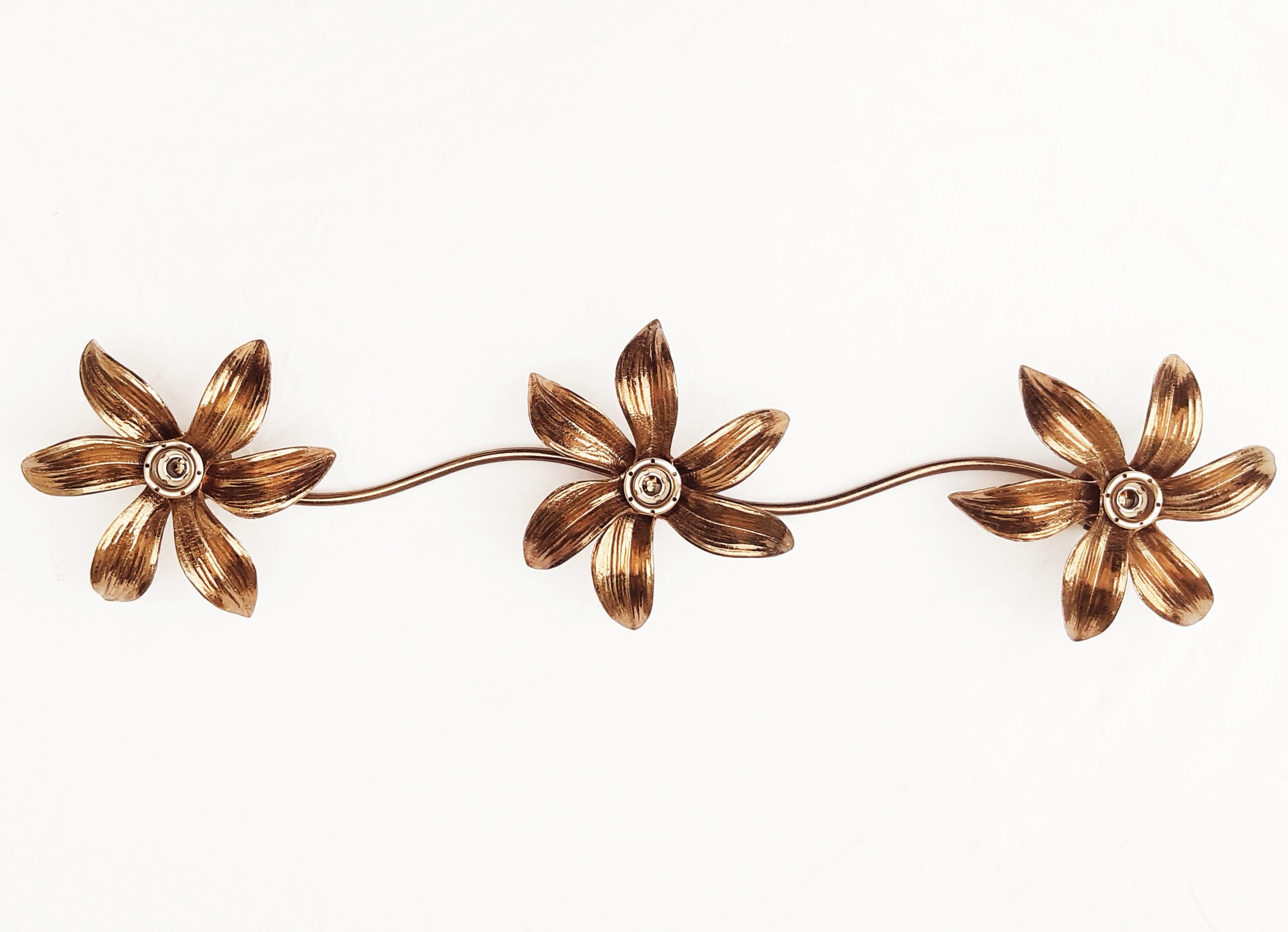 Paar Regency-Stil Messing Tischlampen + Deckenleuchte Willy Daro f. 70er MASIVO en venta 2