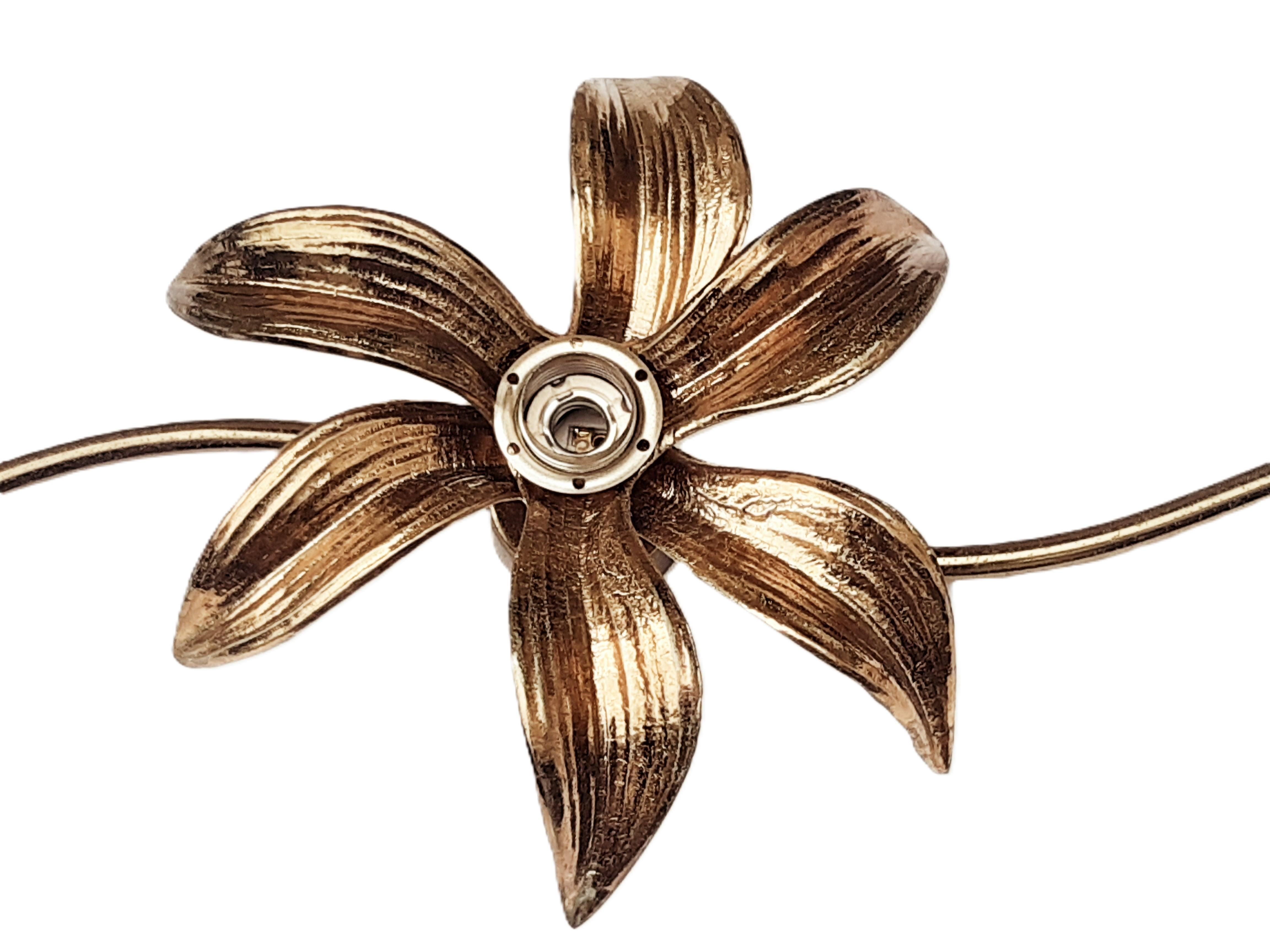 Paar Regency-Stil Messing Tischlampen + Deckenleuchte Willy Daro f. 70er MASIVO en venta 3