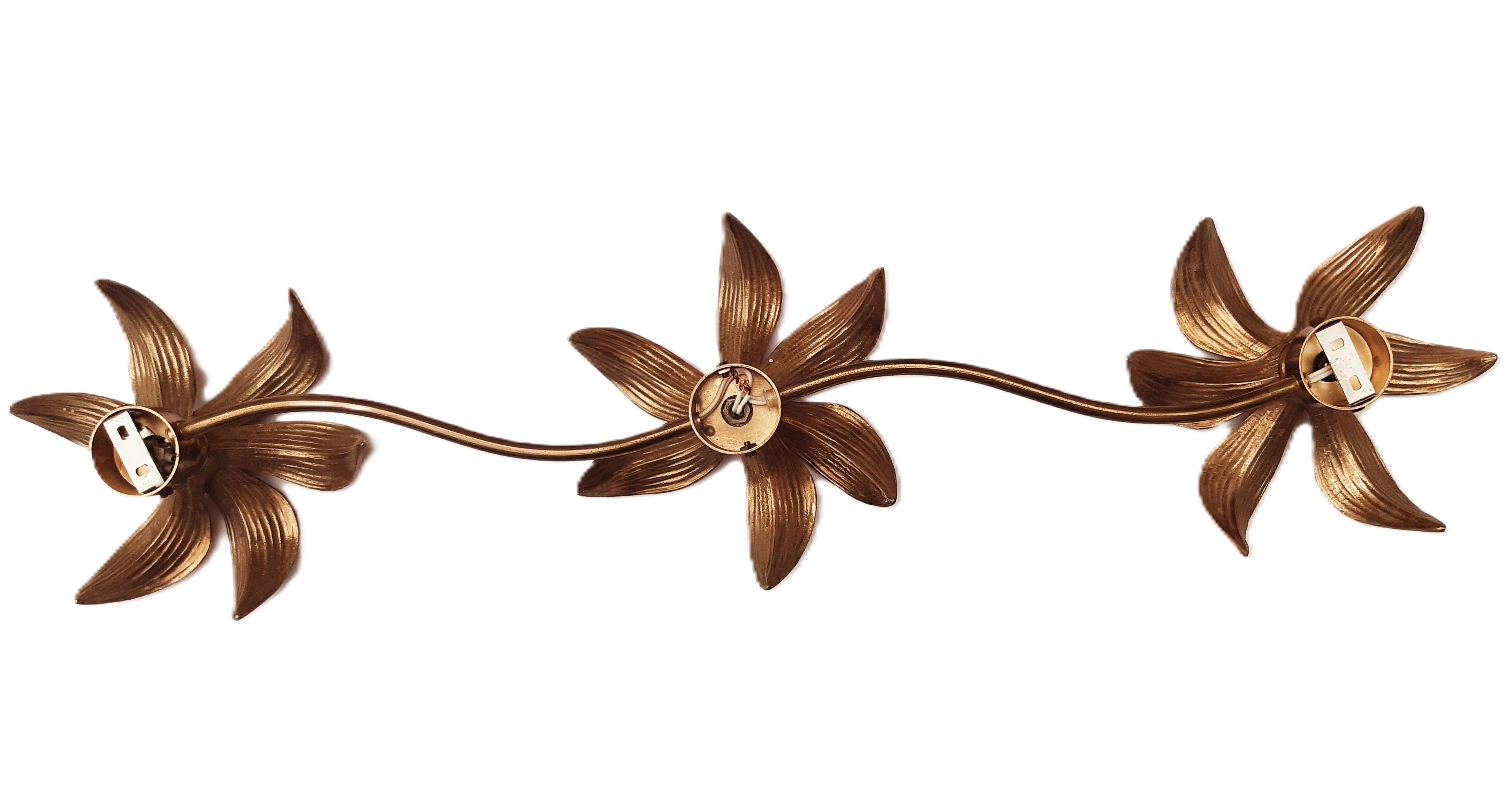 Paar Regency-Stil Messing Tischlampen + Deckenleuchte Willy Daro f. 70er MASIVO en venta 4