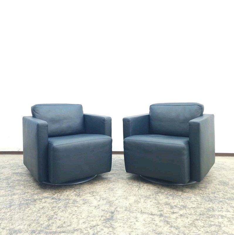 Paar Walter Knoll “Nelson” Armlehnstühle – Blau, Sehr Guter Zustand en venta 5