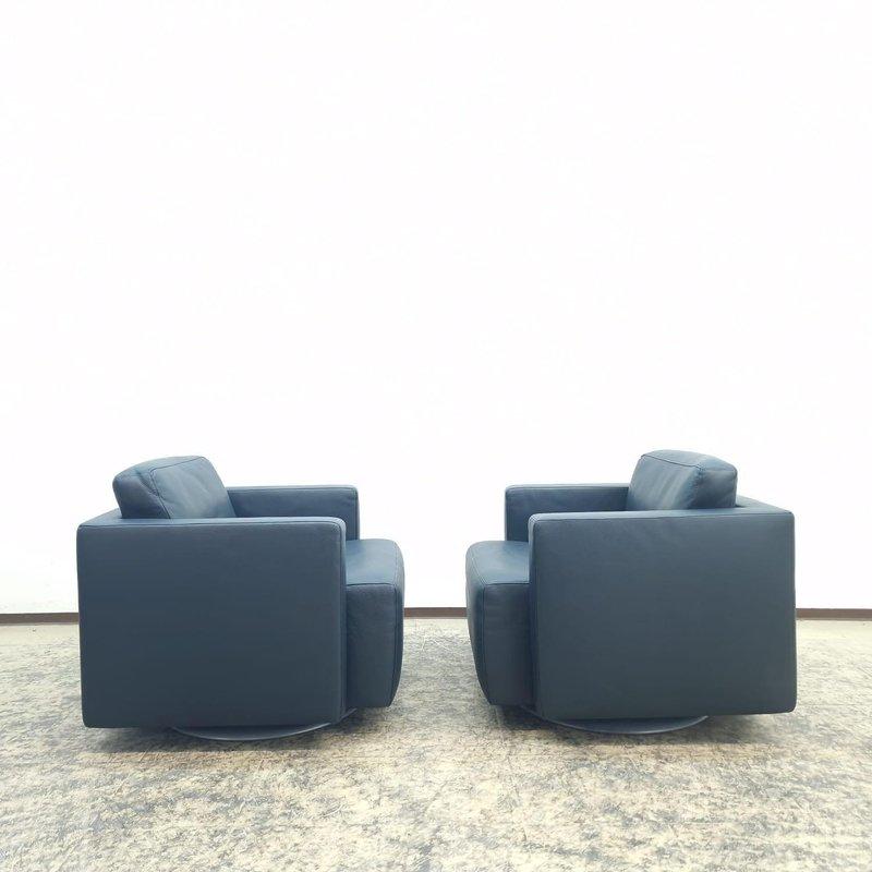 Paar Walter Knoll “Nelson” Armlehnstühle – Blau, Sehr Guter Zustand en venta 6