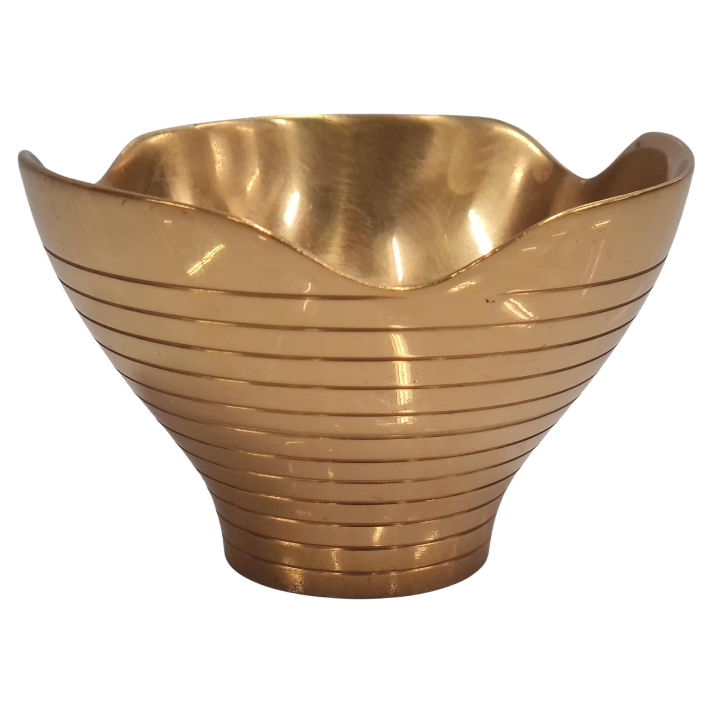 Paavo & Helena Tynell Brass Bowl no. 4, Taito 1940s For Sale