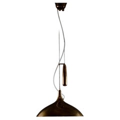 Paavo Tynell, 1950s A1965 Counterweight Brass Pendant Lamp, Taito Oy