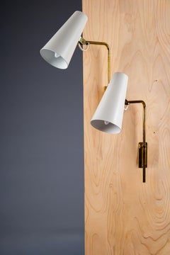 Paavo Tynell, 1950er Jahre Paar Wandleuchter Modell 9459 für Idman Oy