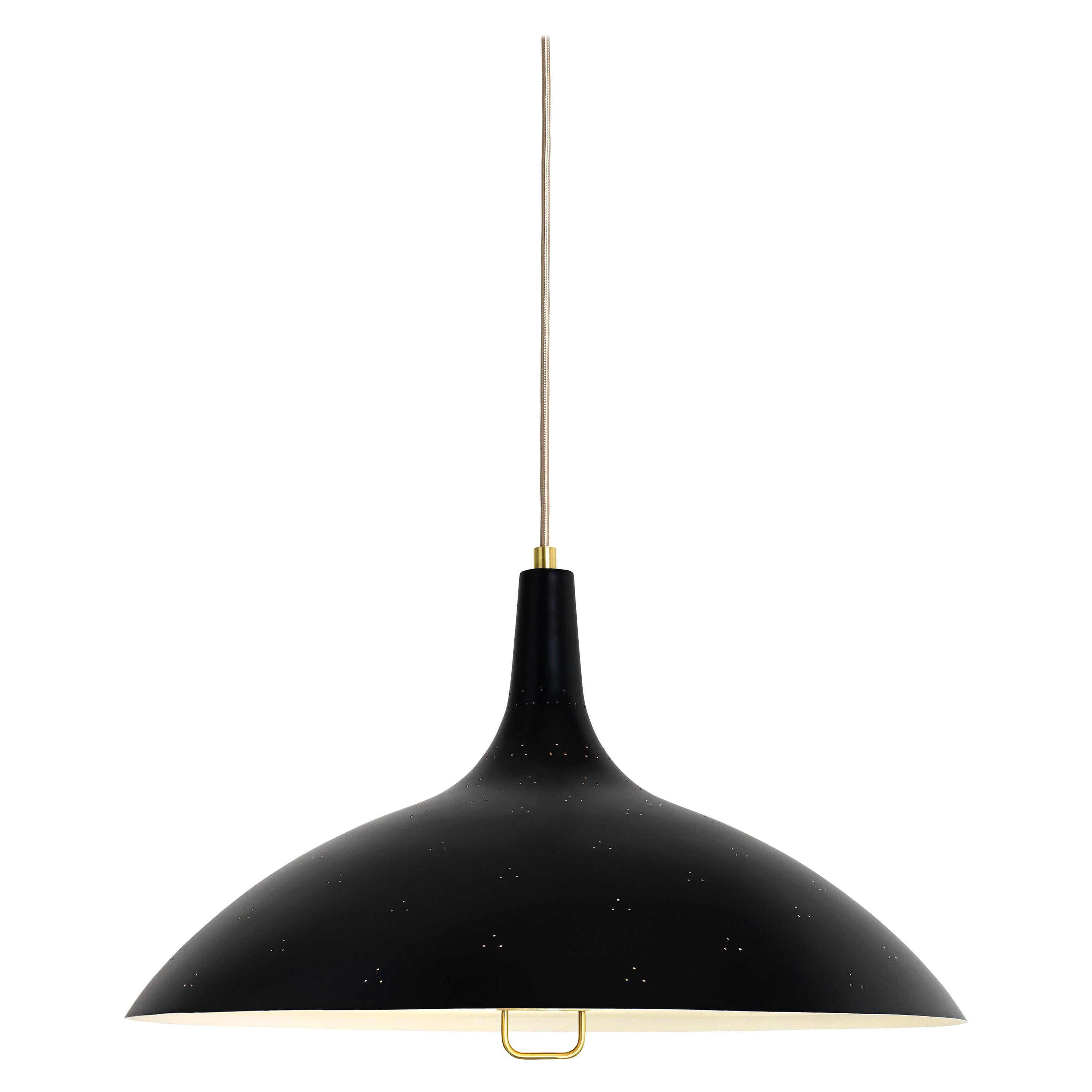 Lampe à suspension Paavo Tynell « 1965 » noire