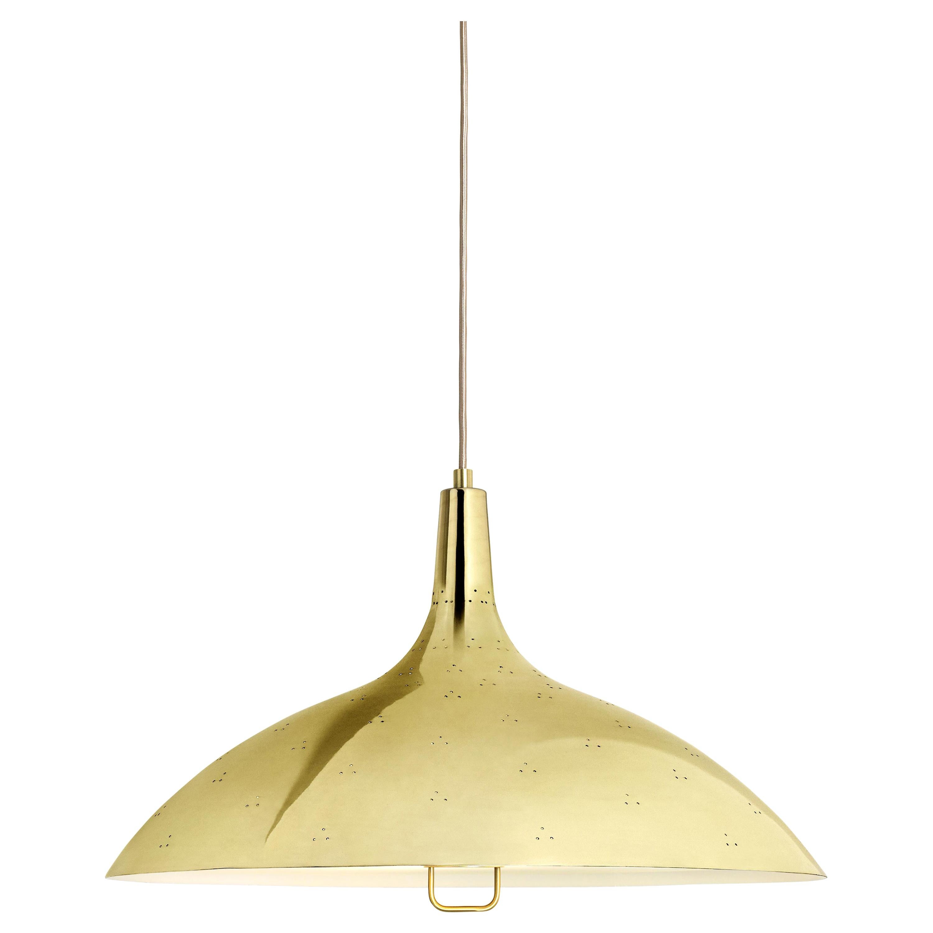 Paavo Tynell '1965' Pendant Lamp in Brass For Sale