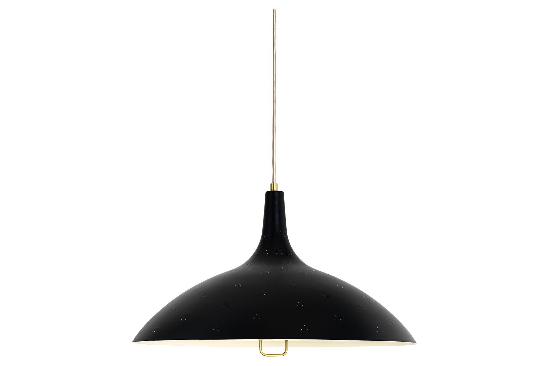 Paavo Tynell 1965 Pendant Lamps, Brass In New Condition For Sale In Berkeley, CA