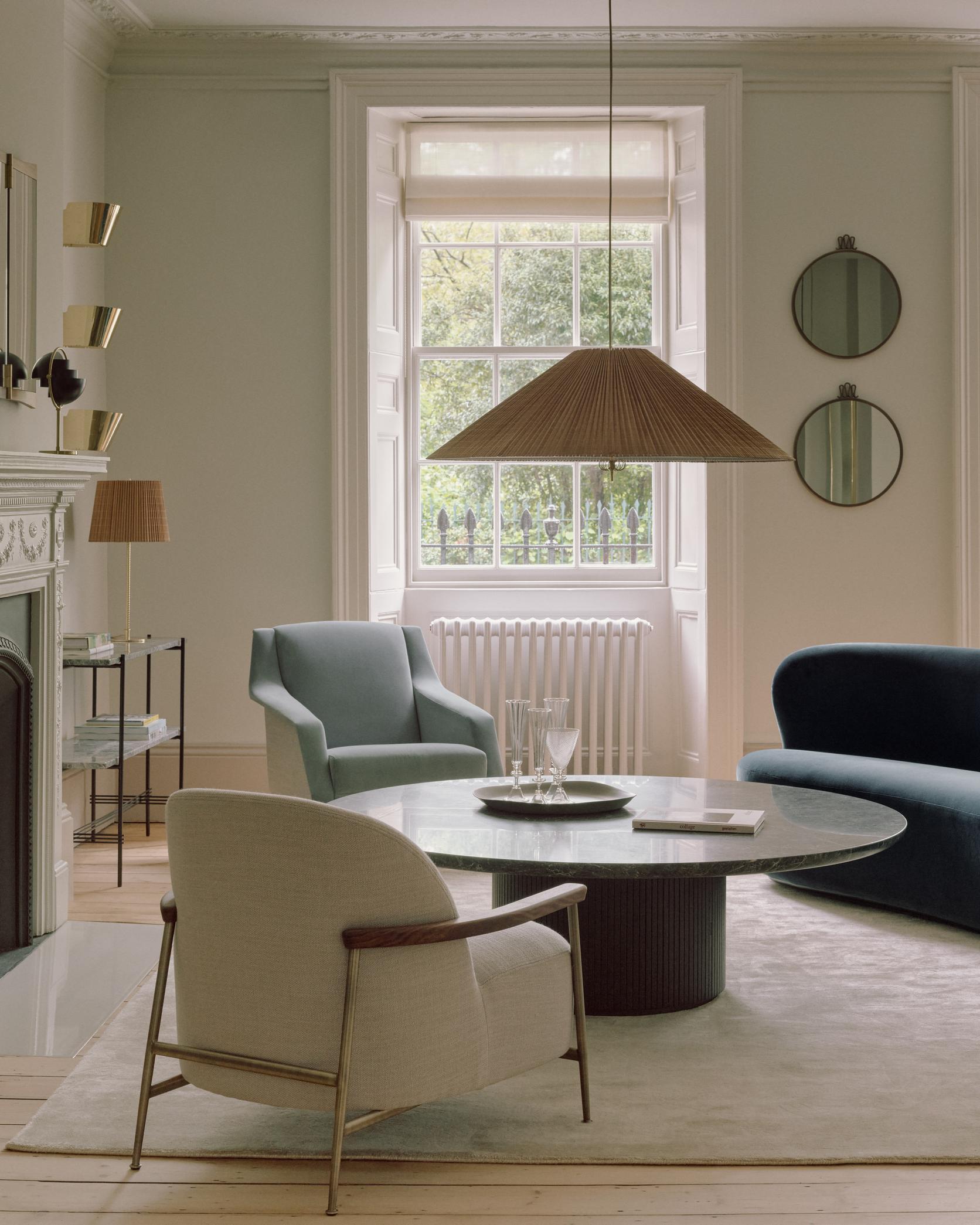 Paavo Tynell 1972 Pendant Bamboo Shade Ø90 cm for GUBI For Sale 2