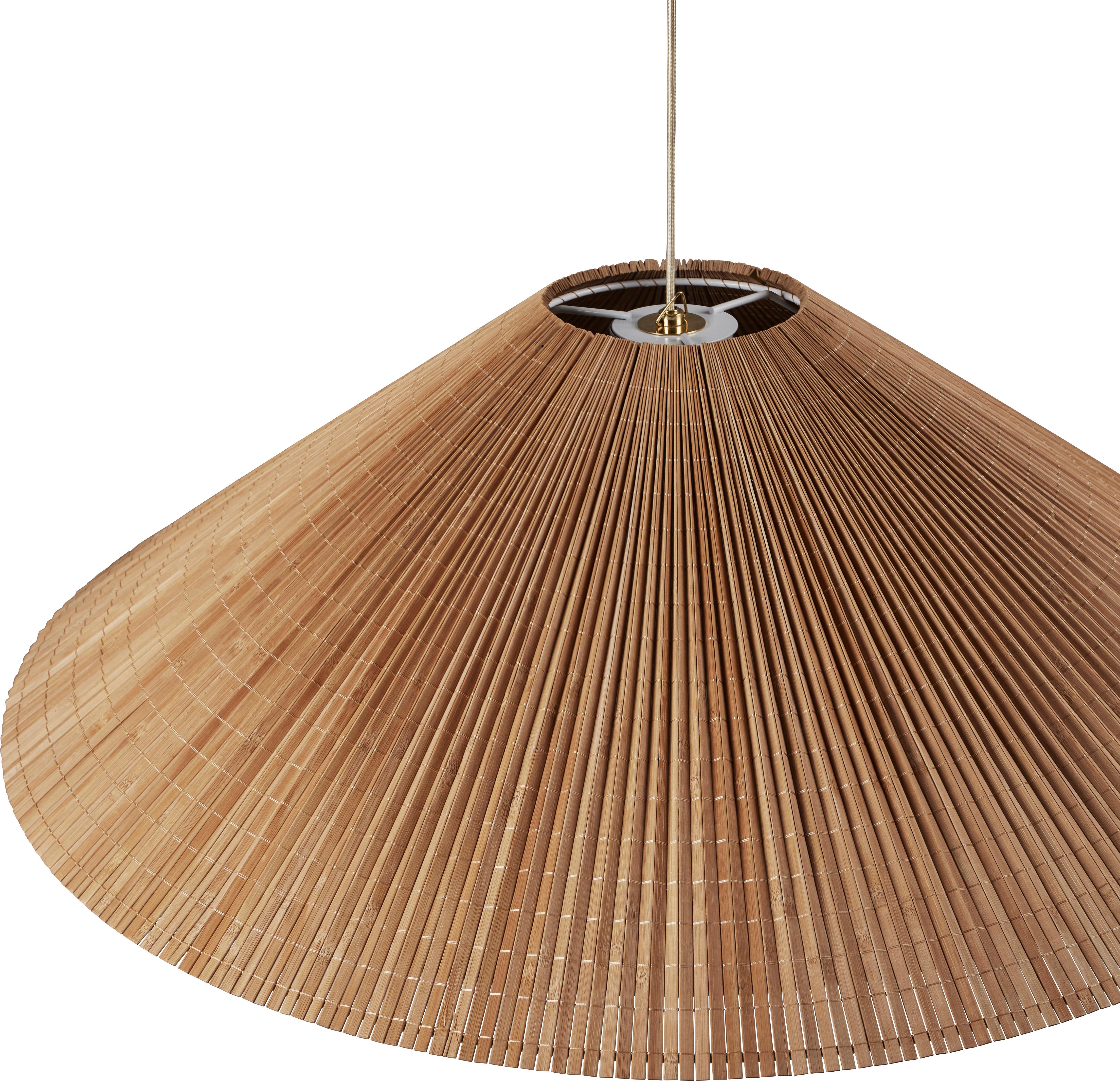 Mid-Century Modern Paavo Tynell 1972 Pendant Bamboo Shade Ø90 cm for GUBI For Sale