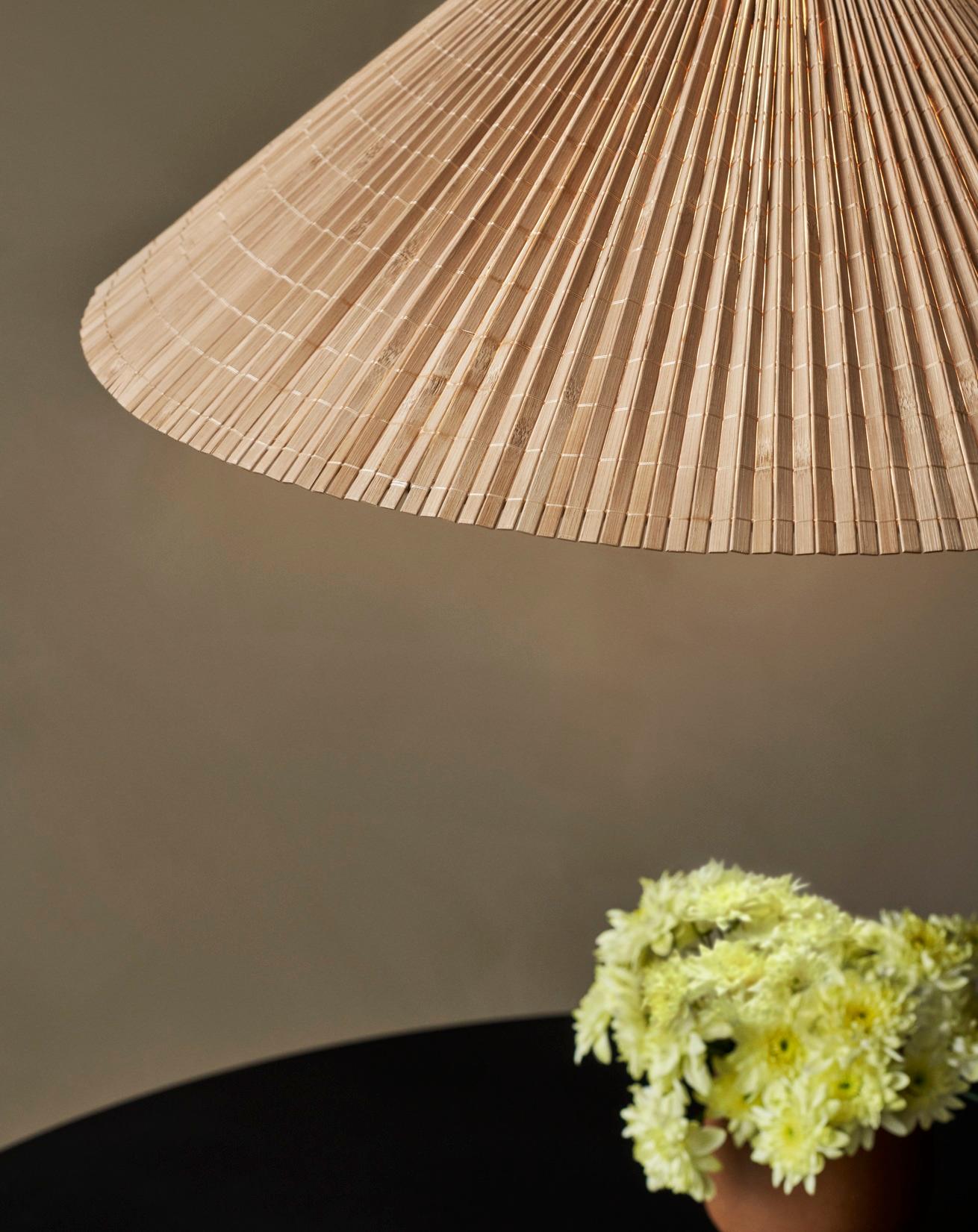 Paavo Tynell 1972 Pendant Bamboo Shade Ø90 cm for GUBI In New Condition For Sale In New York, NY