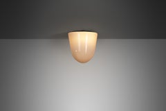 Paavo Tynell "80112-25" Milk Glass Ceiling Light for Idman Oy, Finland 1950s