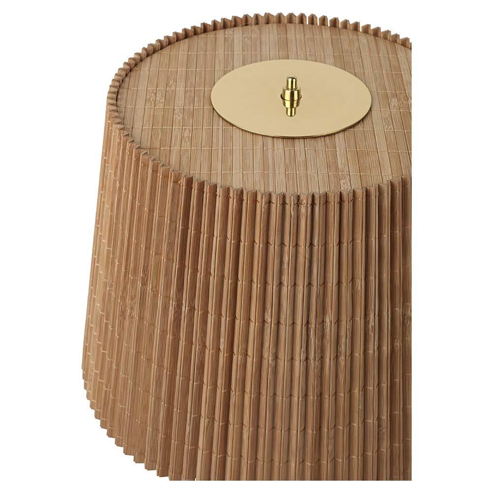Mid-Century Modern Paavo Tynell 9205 Table Lamp Bamboo Shade for GUBI For Sale