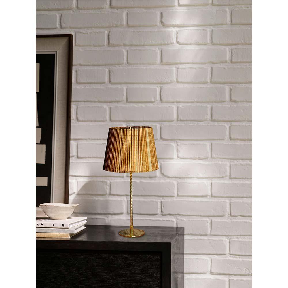 Danish Paavo Tynell 9205 Table Lamp Bamboo Shade for GUBI For Sale