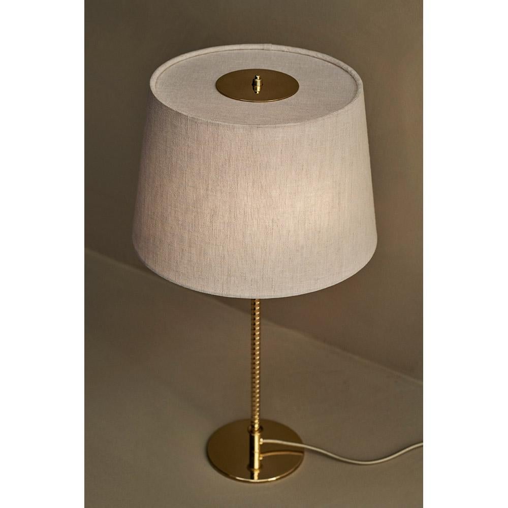 Polished Paavo Tynell 9205 Table Lamp Canvas Shade for GUBI For Sale