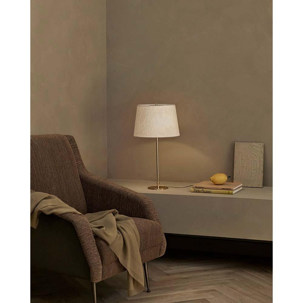 Contemporary Paavo Tynell 9205 Table Lamp Canvas Shade for GUBI For Sale