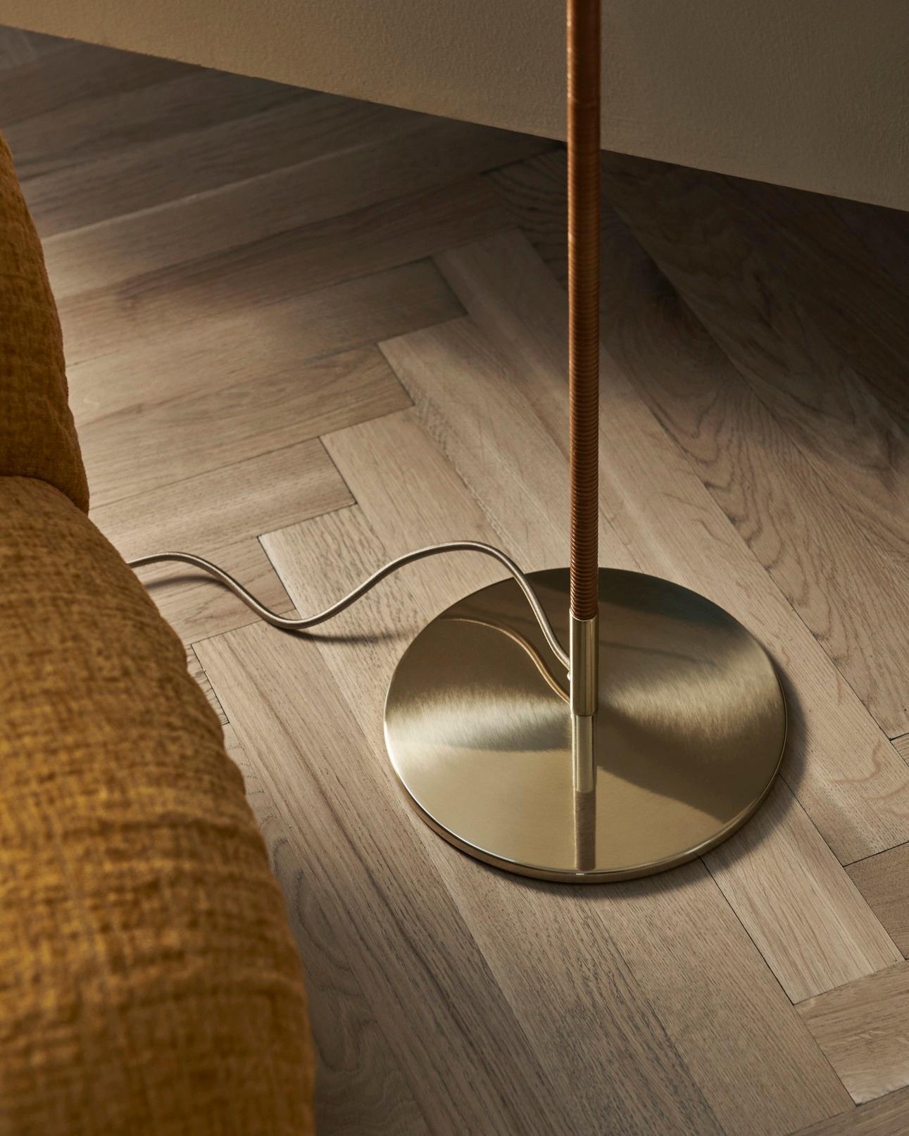 Paavo Tynell 9602 Floor Lamp Bamboo Shade for GUBI In New Condition For Sale In New York, NY