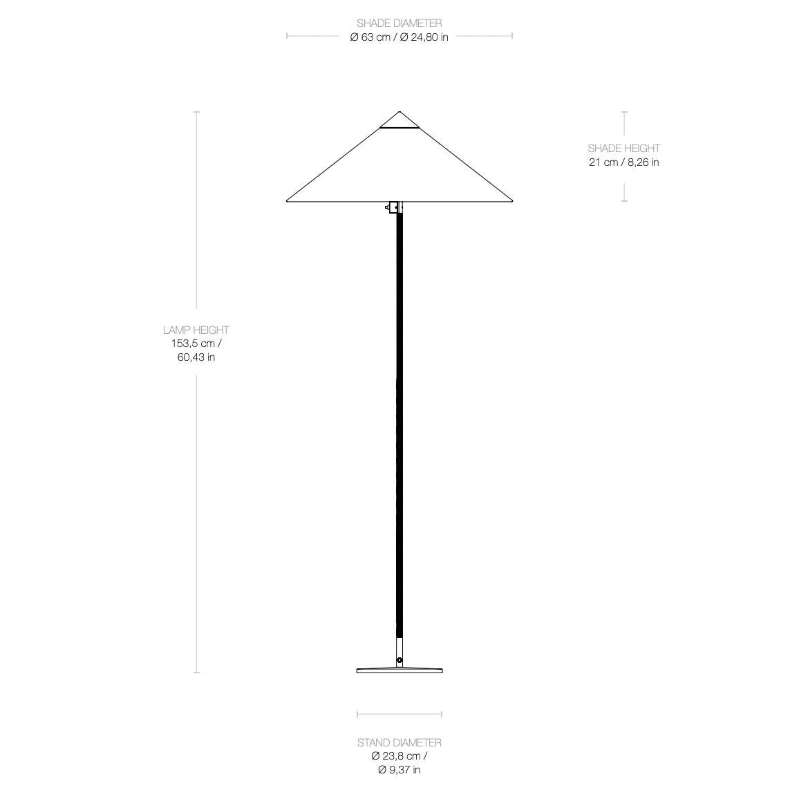 Contemporary Paavo Tynell 9602 Floor Lamp Bamboo Shade for GUBI For Sale