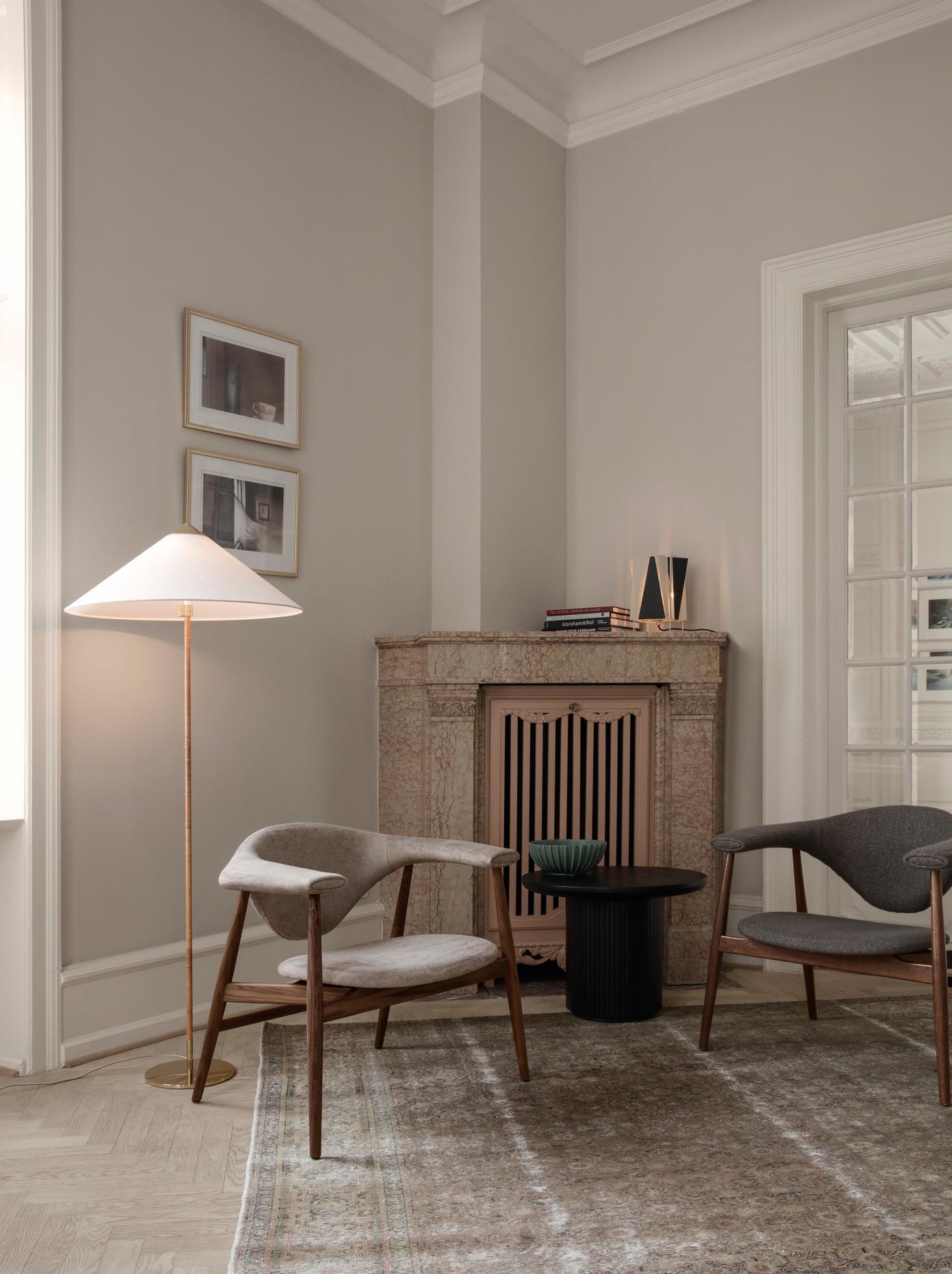 Contemporary Paavo Tynell 9602 Floor Lamp Canvas Shade for GUBI For Sale